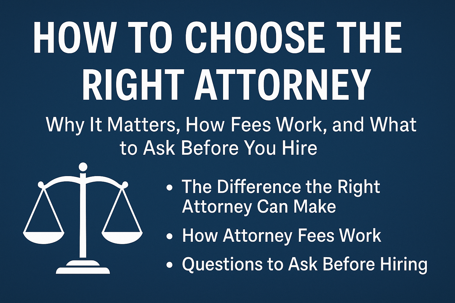 how to choose the right attorney